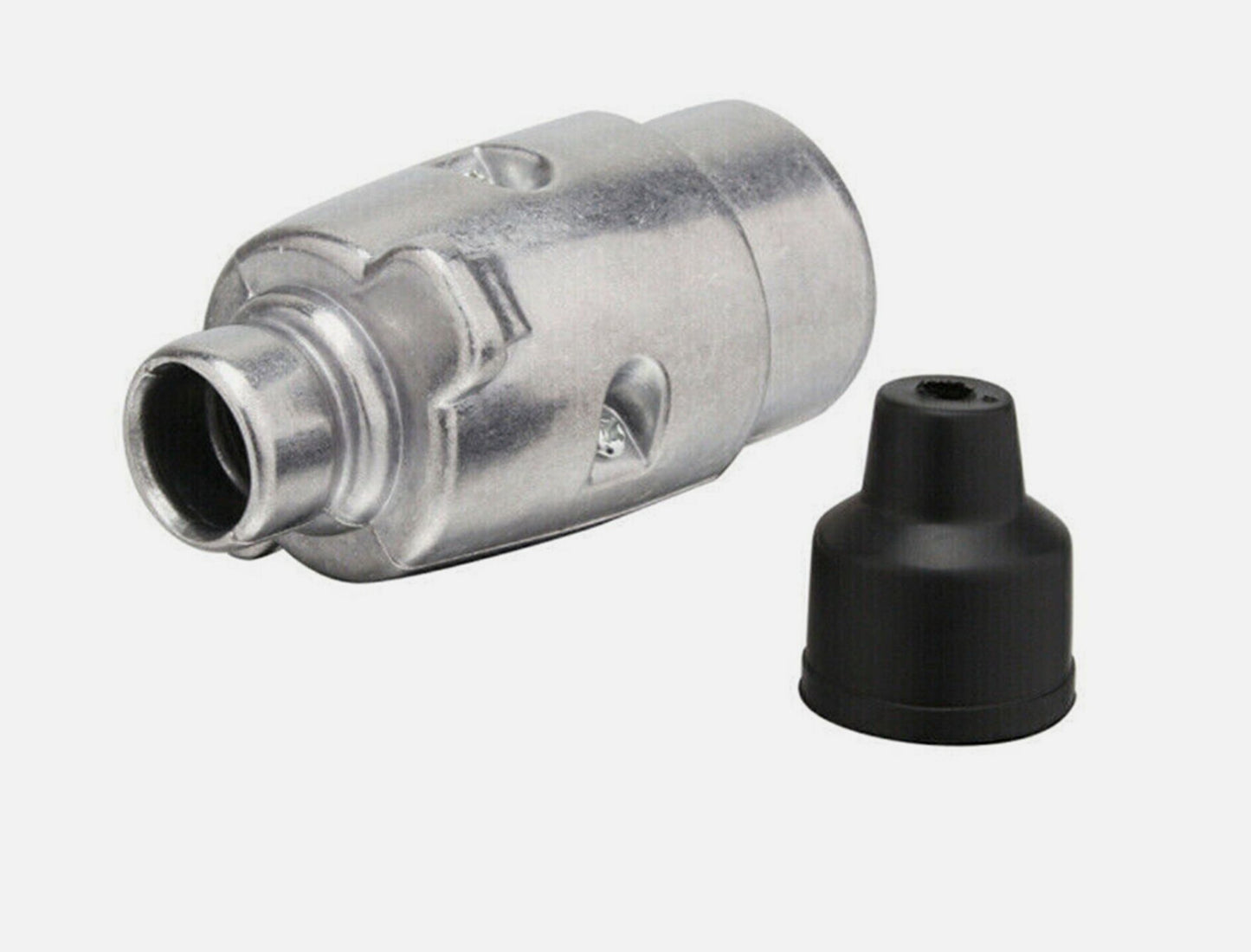 7 Pin Male + Female Round Trailer Plug Slim Adapter Connector Caravan Boat Part