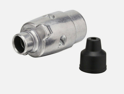 7 Pin Male + Female Round Trailer Plug Slim Adapter Connector Caravan Boat Part