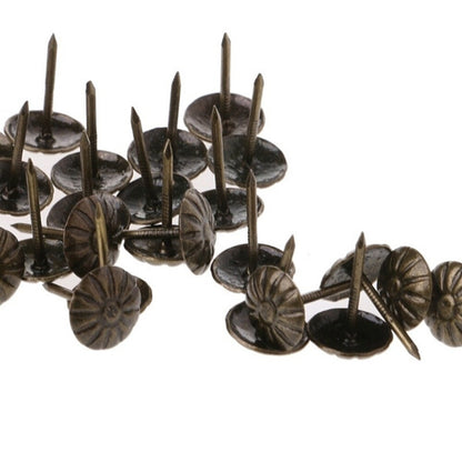 100/300pc Gold Brass Upholstery Nails Furniture Studs/Tacks/Pins Furniture Decor