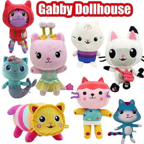 Gabby's Dollhouse Pandy Paws Cat Plush Doll Toys Soft Stuffed Kids Xmas Gift A++