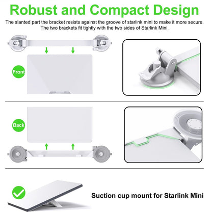Starlink Mini Suction Cup Mount Starlink Mounting Kit for Car Window Sunroof