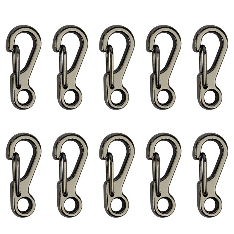 10/20x Mini Carabiner Alloy Key Buckle Keychain Snap Spring Clip Hook Tool DIY