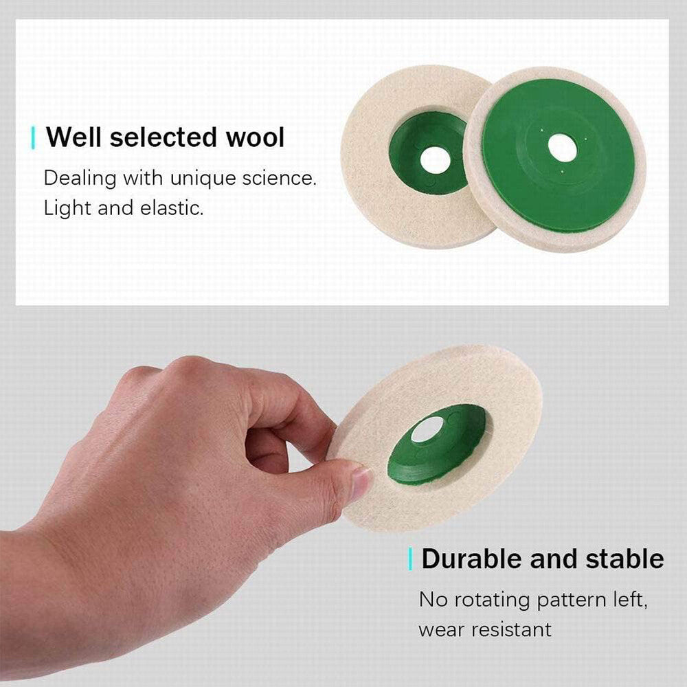125MM Round Wool Buffing Pad Polishing Wheel Felt Buffer Disc for Angle Grinder