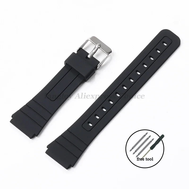 Silicone Watch Strap for CASIO F91W W-800H 18Mm for W800H SGW400 F91W F84 F105/1