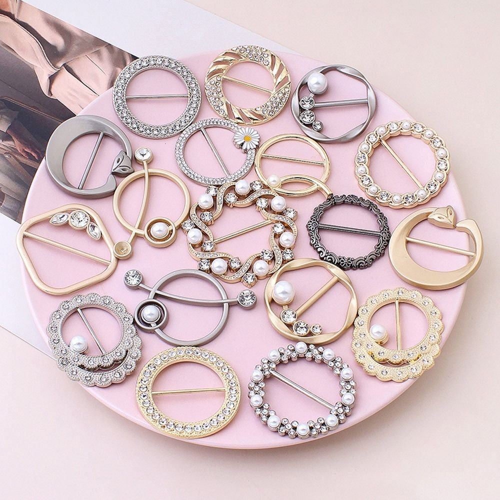 T-Shirt Clip Silk Clasp Clips Waist Buckle Shawl Buckle Scarf Ring Scarf Buckle
