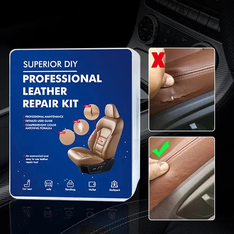 Advanced Leather Repair Gel Kit Filler Restore Car Seat Sofa Scratch Rips Holes – Compatible with Seat