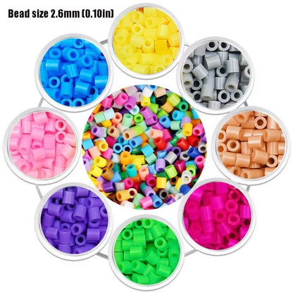 1000pcs 2.6mm Mini Perler Hama Beads 3D Puzzle Beads  Children Learning