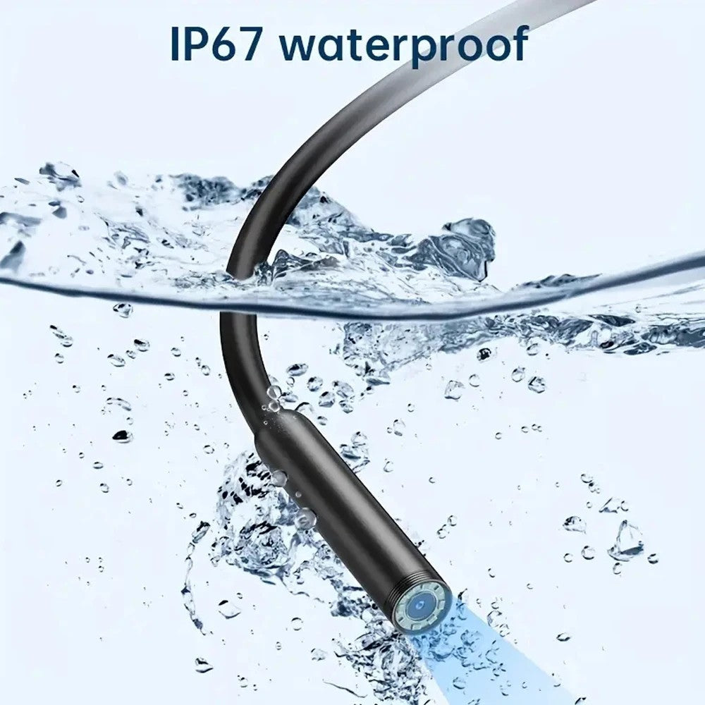 1080P Dual Lens Borescope Endoscope Camera for iPhone Android Car Pipe Mechanic