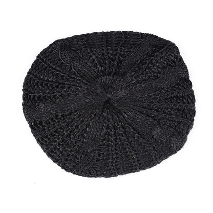 Women Lady Beret Cap girl Slouch Knitted Crochet Winter Beanie Hat Warm Baggy