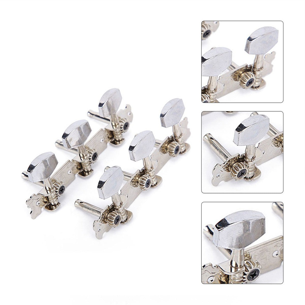 Guitar Tuning Pegs 2 Pack Metal Classical Guitar Machine Heads Tuners Keys Parts