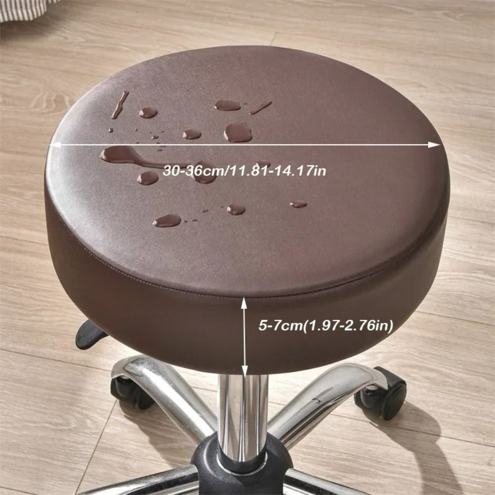 Waterproof Round Seat Cover Bar Stool Chair Cover Compatible with Restaurant Hotel