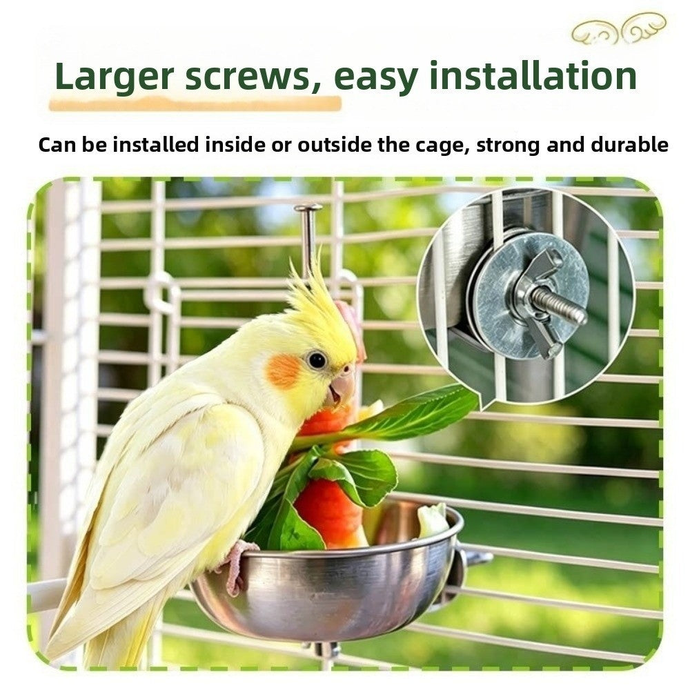 Large Capacity Bird Food Holder Splash-Proof Vegetable Skewer  Small Parrot