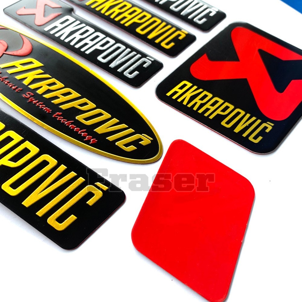 Motorcycle Assort AKRAPOVIC Aluminium Sticker Heat-resistant Exhaust Pipes Decal