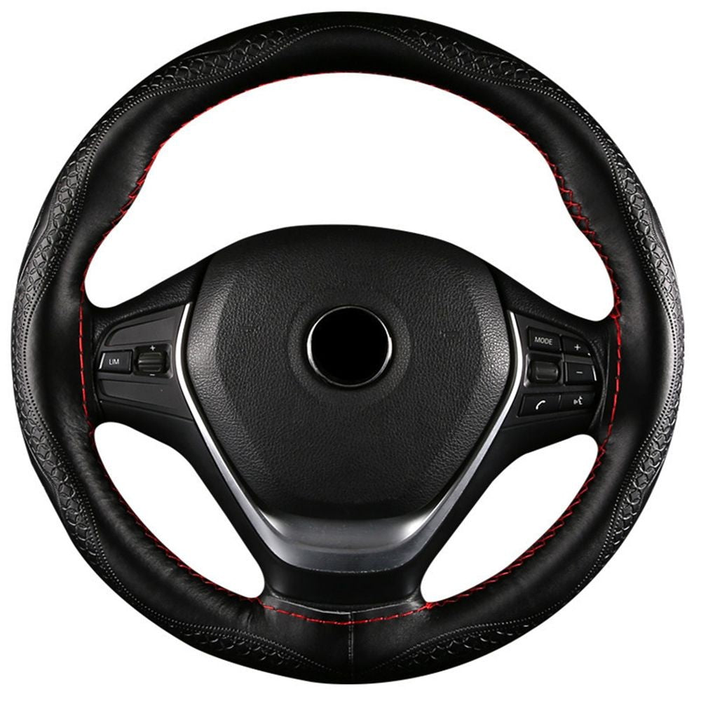 Auto Steering Wheel Genuine Leather Cowhide Braid Car Steering Wheel Cover