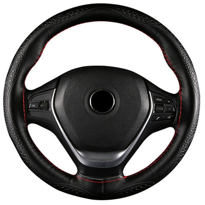 Auto Steering Wheel Genuine Leather Cowhide Braid Car Steering Wheel Cover