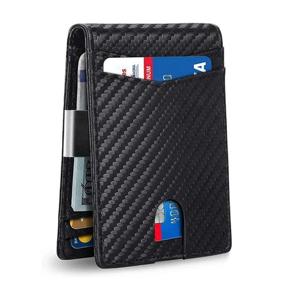 Wallet RFID Blocking Mens Slim Wallet with Money Clip Leather Wallet Anti-scan