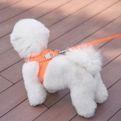 Soft Mesh Step in Dog Harness+Lead Set Reflective Breathable Vest for Puppy Cats