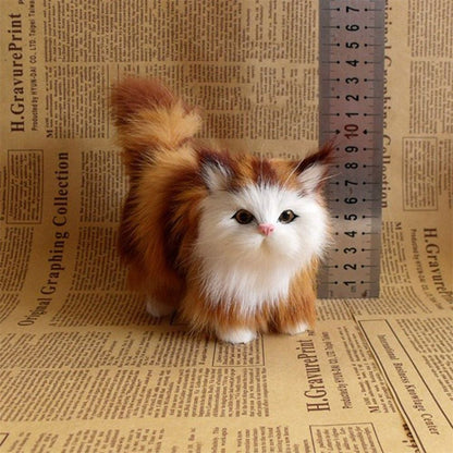 Simulation Plush Cat Toys Stuffed Kitten Doll Cat Model Plush Cat Toy Handicraft