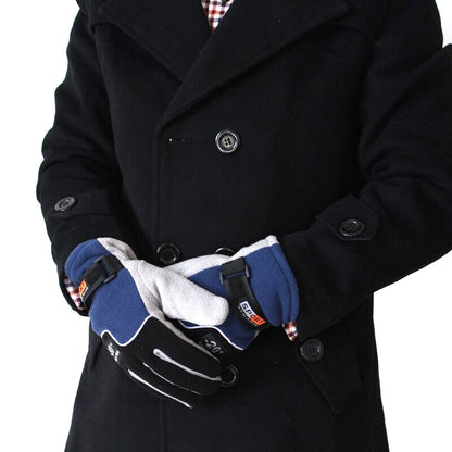 -20℃ Winter Warm Fleece Gloves Men Thermal Sports Cycling Snow Thick Gloves