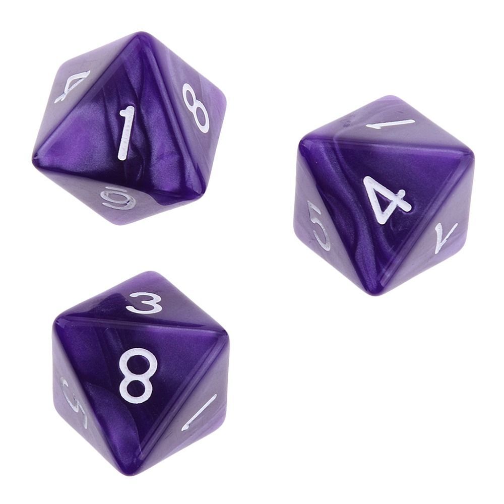 10Pcs/set 8-sided Polyhedral Dice D8 Colored Game Dice DND Dice  TRPG DND