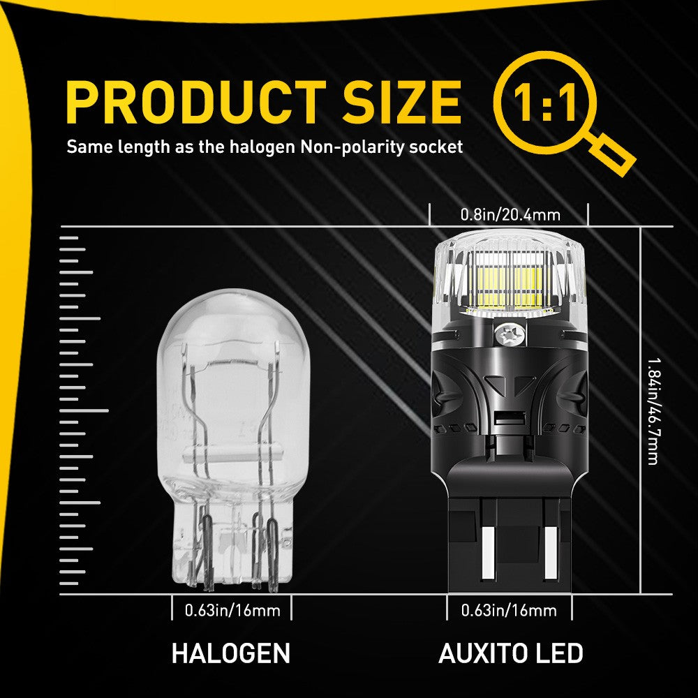 T20 580 Canbus Error Free W21/5w 7443 Reverse Bulb Led DRL Side Light White Smd