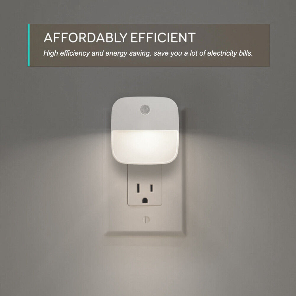 AU Plug-in LED Motion Sensor Night Light Dusk to Dawn Sensor Hallway Nightlight