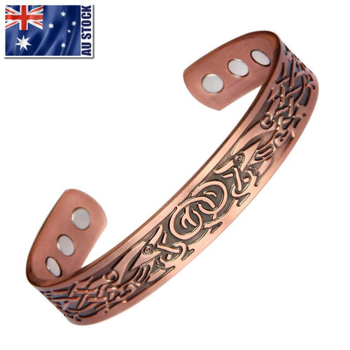 Pure Copper Magnetic Therapy Bracelet Arthritis Pain Relief Men Women Healing AU
