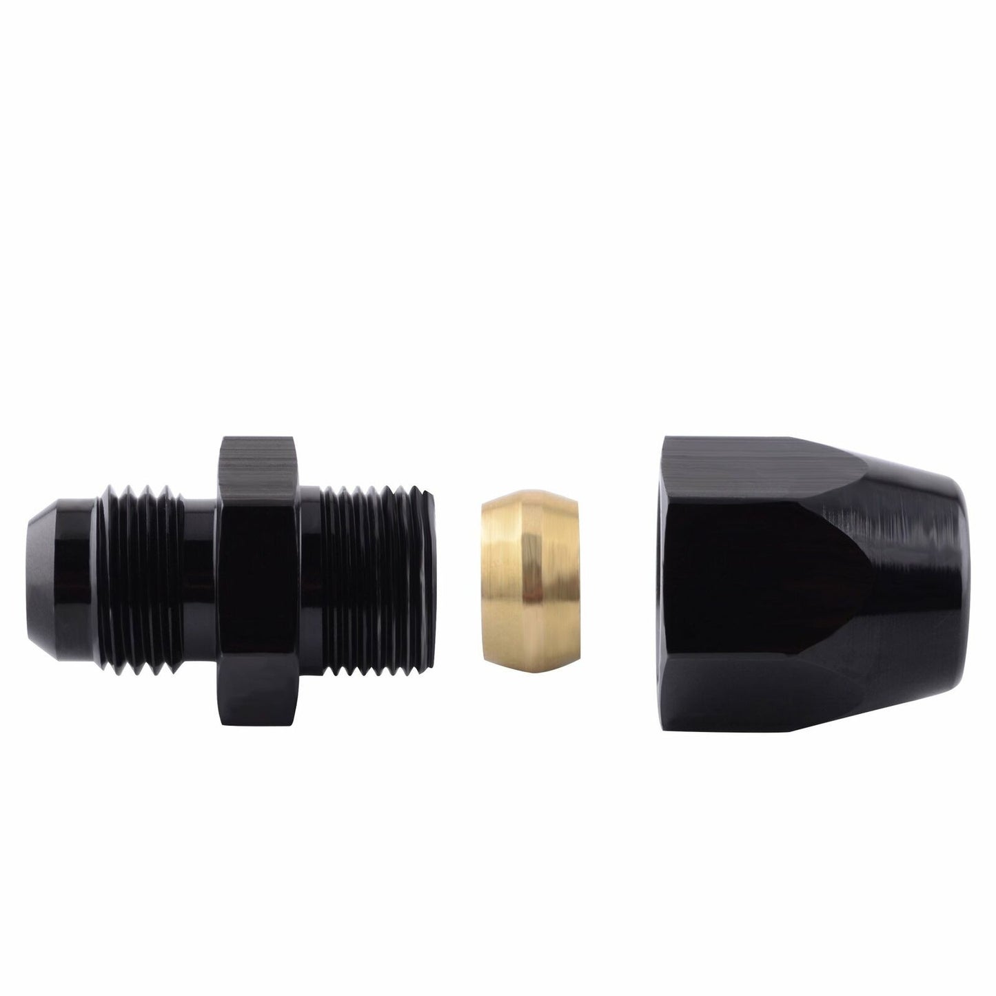 2X 6AN Male To 3/8" Tube Hardline Fuel Line Adapter Fitting Tubing compression
