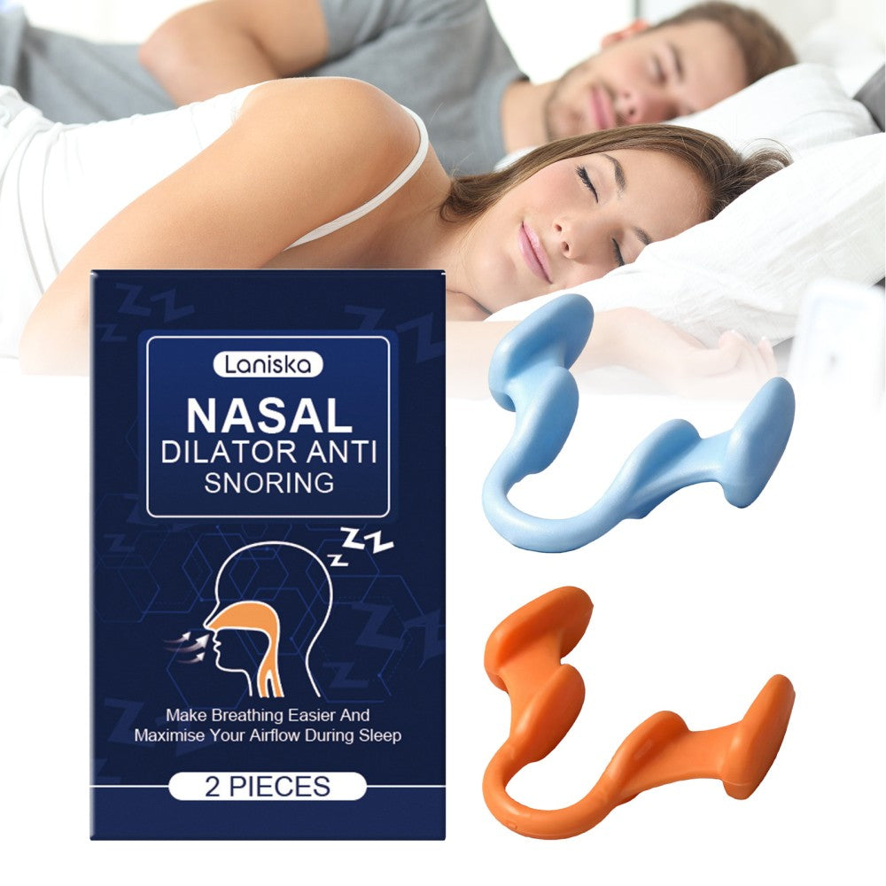 Silicone Nose Clip Anti Snoring Nasal Dilator Stop Aid Easy Breathe for Sleeping