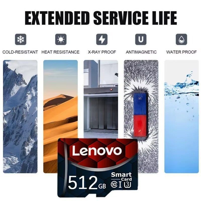 Micro SD Card Class10 V60 TF Memory Card High Speed 128/256/512GB 1TB 2T – Compatible with Lenovo