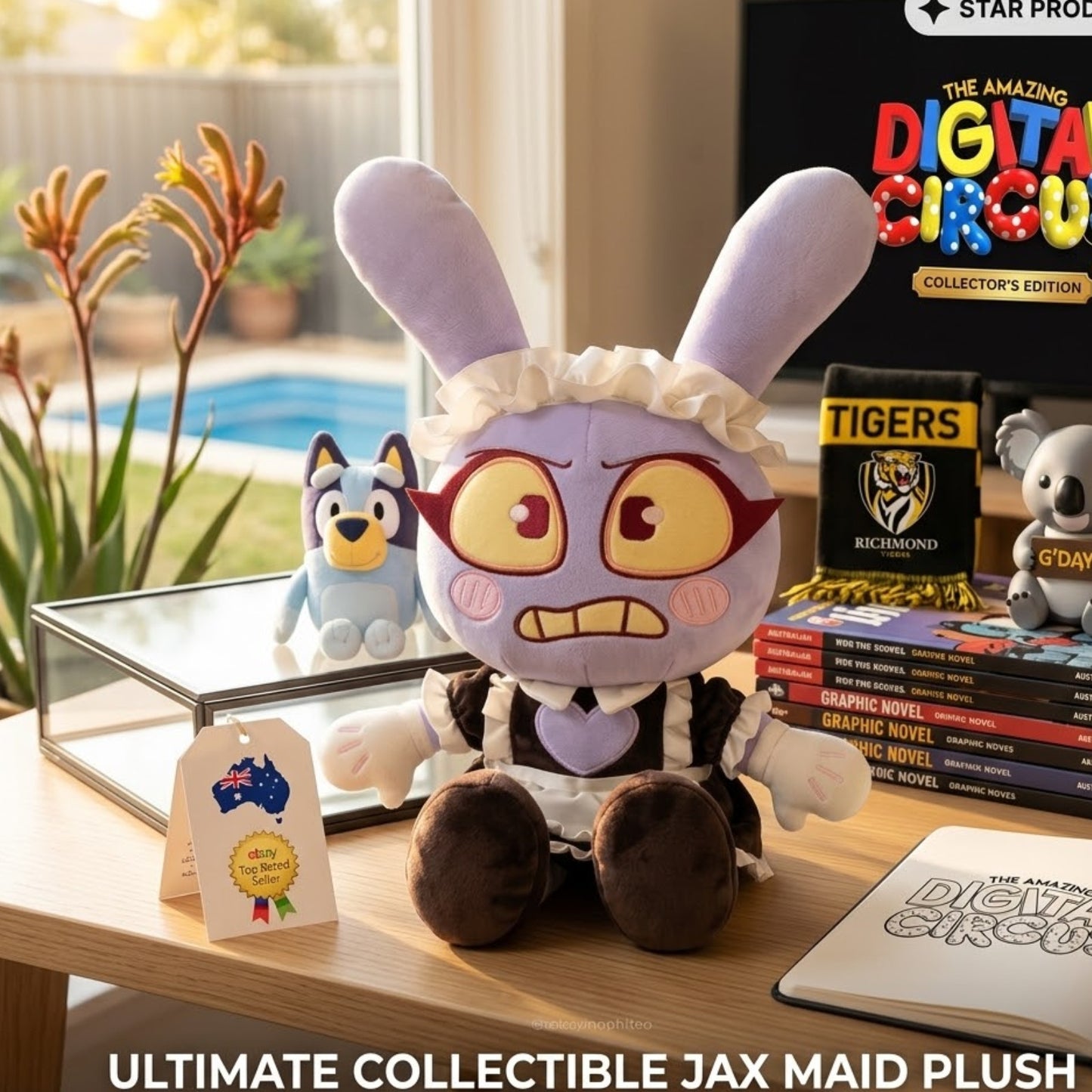 25cm New Maid Jax Plush Doll Soft Rabbit Toy Cute Stuffed Animal Kids Gift Decor
